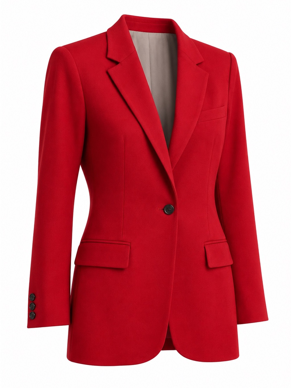 Theory Classic Single Breasted Red Blazer Size 8 Romantic Career Quiet Luxury - Picture 3 of 12